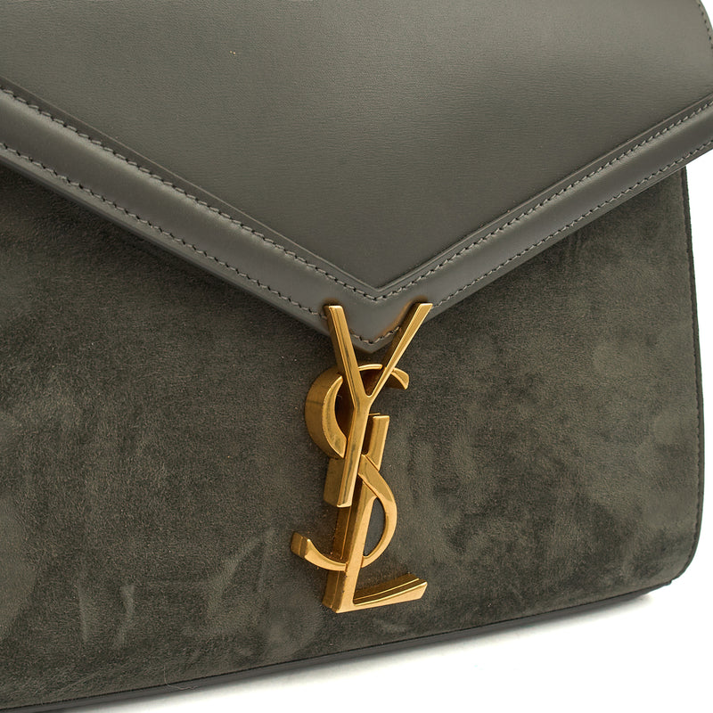 Picture of Saint Laurent Top Handle Cassandra Top Handle - Medium in Grey, Leather
