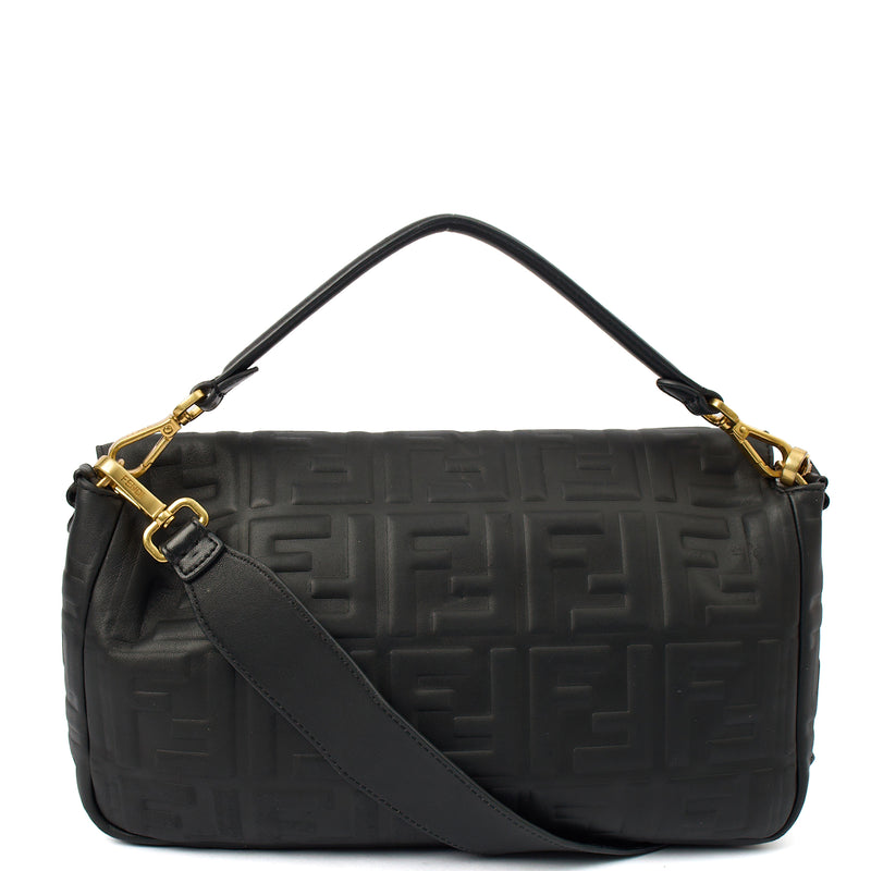Picture of Fendi Cross Body Baguette - Large in Black, Leather