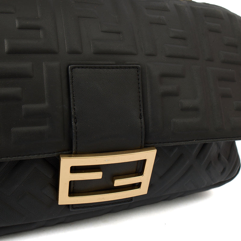 Picture of Fendi Cross Body Baguette - Large in Black, Leather