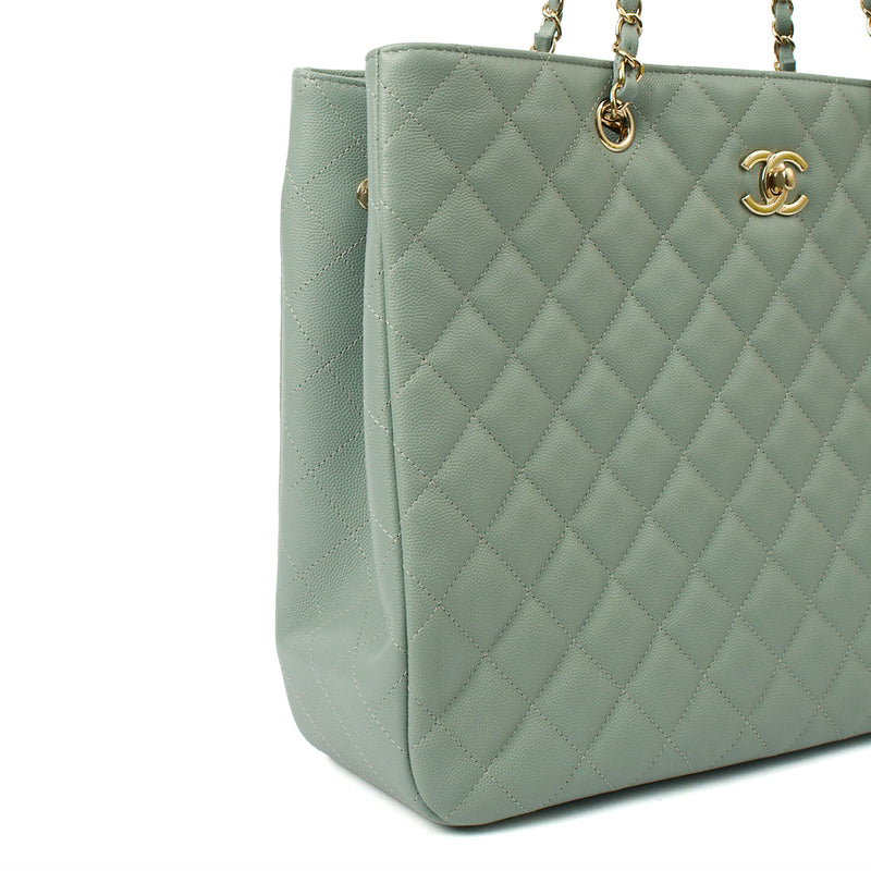 Picture of Chanel Tote Tote in Blue, Caviar Leather