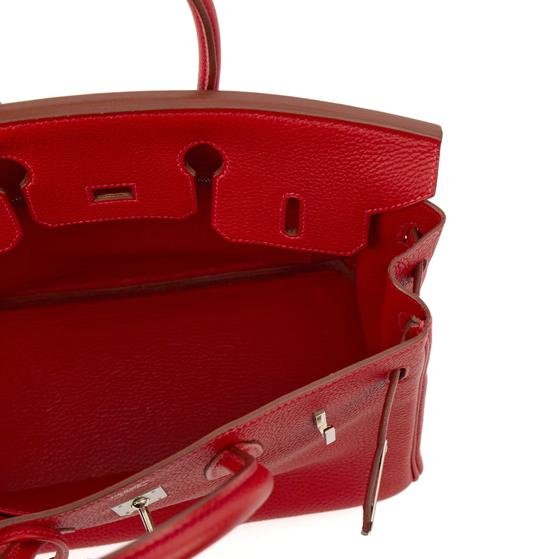 Picture of Hermes Tote Birkin 25 in Rouge Garance, Togo Leather