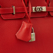 Picture of Hermes Tote Birkin 25 in Rouge Garance, Togo Leather