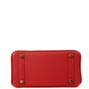 Picture of Hermes Tote Birkin 25 in Rouge Garance, Togo Leather