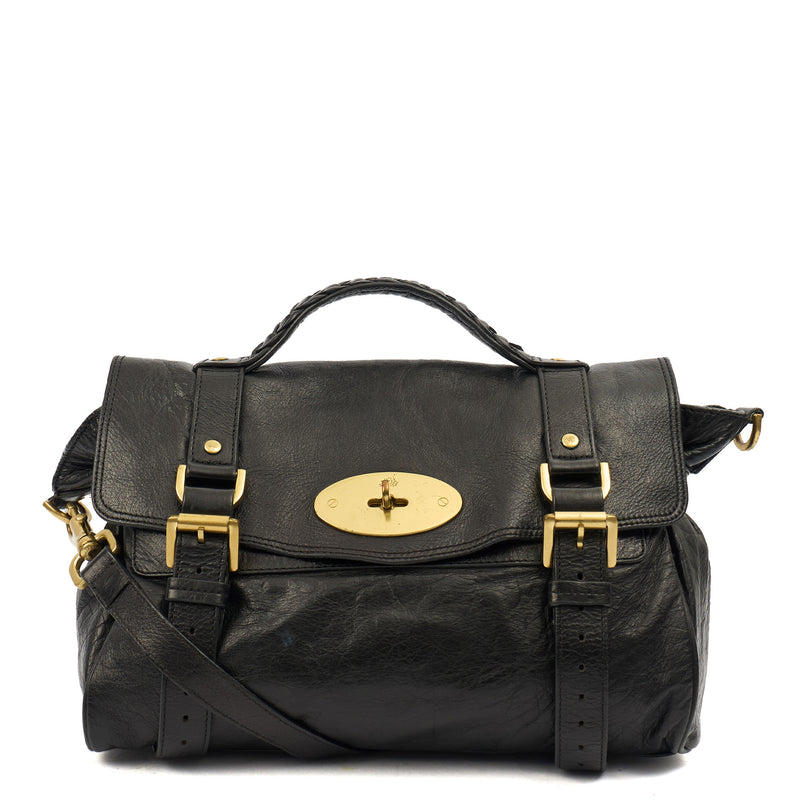 Picture of Mulberry Satchel Alexa in Black, Leather