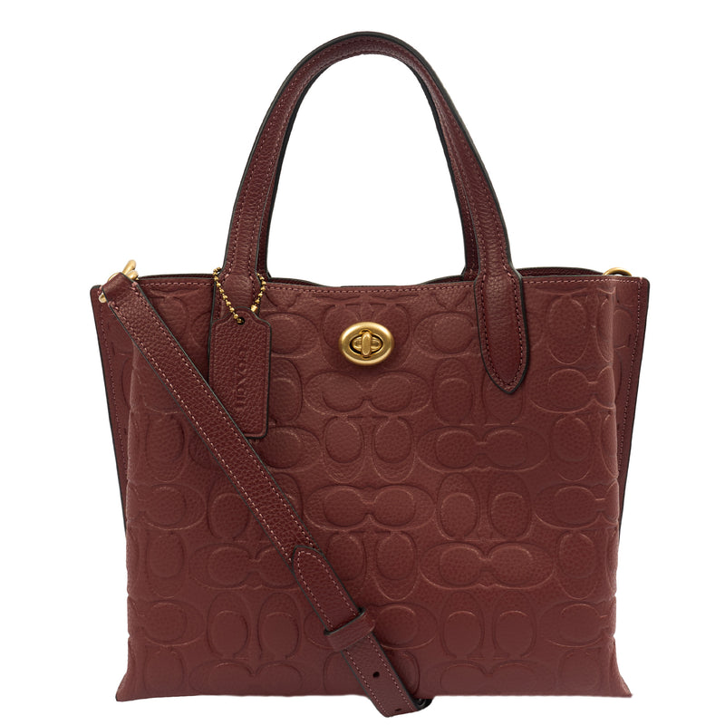 Picture of Coach Tote Willow Tote in Red, Leather