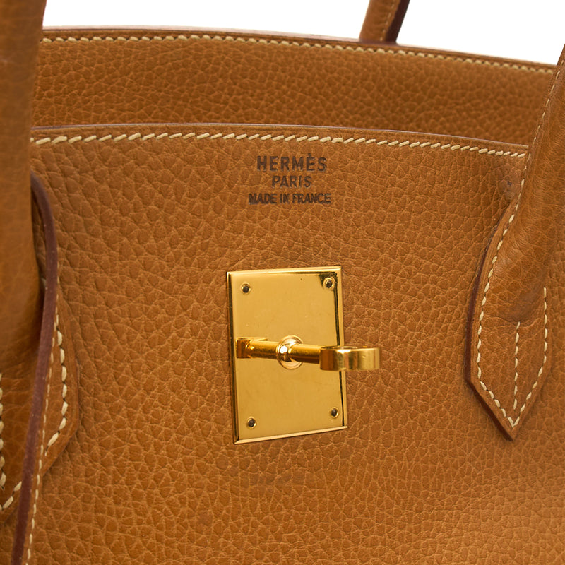 Picture of Hermes Tote Birkin 40 in Gold, Fjord Leather