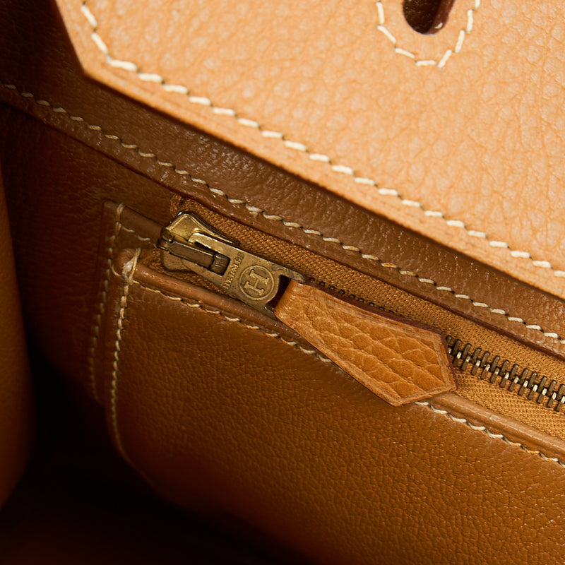 Picture of Hermes Tote Birkin 40 in Gold, Fjord Leather