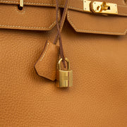 Picture of Hermes Tote Birkin 40 in Gold, Fjord Leather