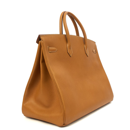 Picture of Hermes Tote Birkin 40 in Gold, Fjord Leather