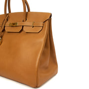 Picture of Hermes Tote Birkin 40 in Gold, Fjord Leather