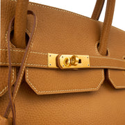 Picture of Hermes Tote Birkin 40 in Gold, Fjord Leather