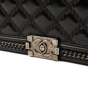 Picture of Chanel Top Handle Boy Top Handle - Medium in Black, Calfskin Leather