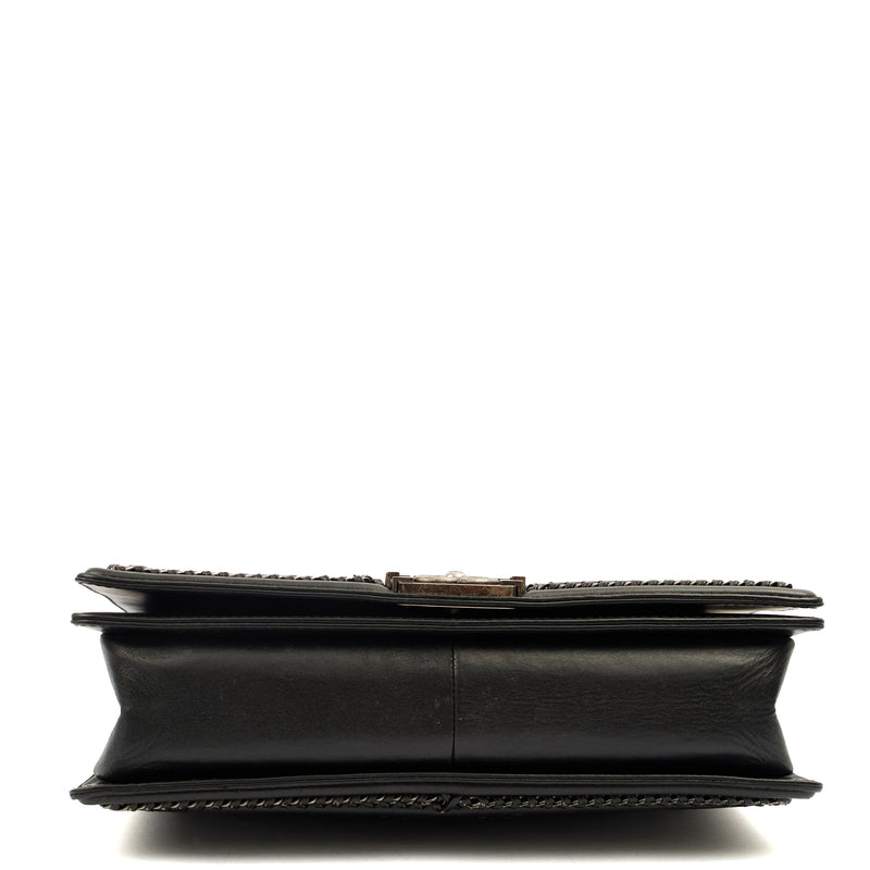 Picture of Chanel Top Handle Boy Top Handle - Medium in Black, Calfskin Leather