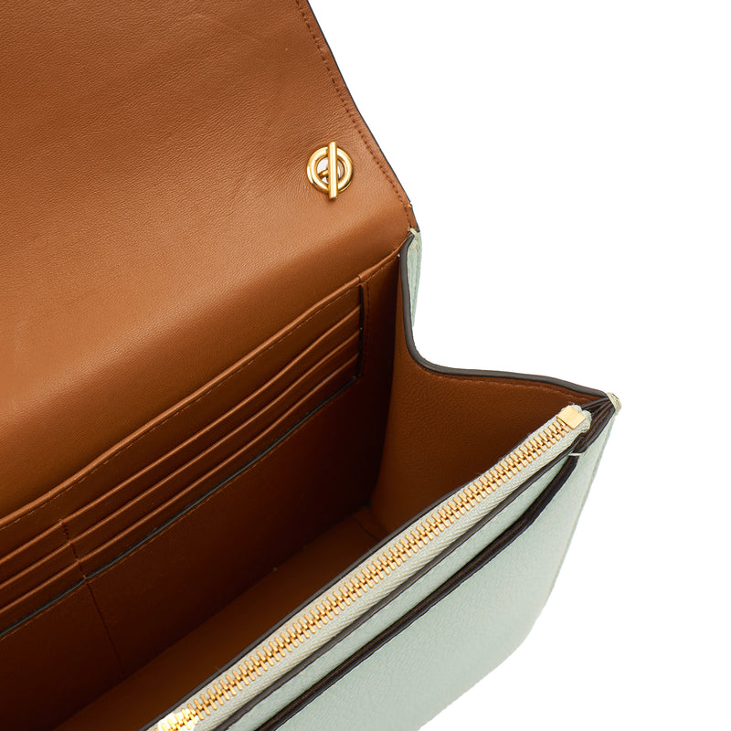 Picture of Mulberry Cross Body Darley Shoulder Bag  in Mint, Calfskin Leather