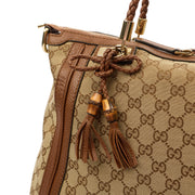 Picture of Gucci Tote Bamboo Shopper Tote - Medium in Brown, Canvas