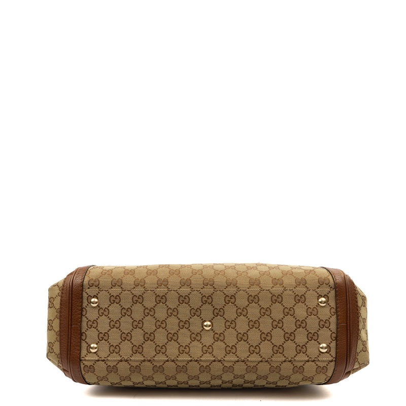 Picture of Gucci Tote Bamboo Shopper Tote - Medium in Brown, Canvas