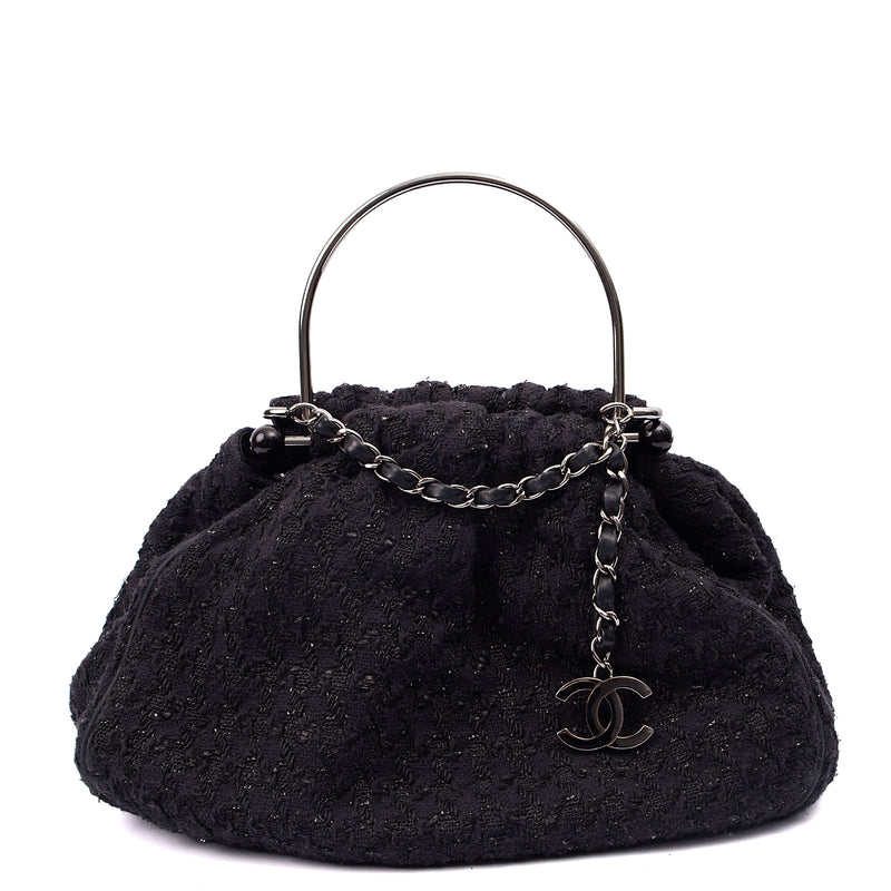 Picture of Chanel Top Handle Tweed Top Handle in Black, Fabric