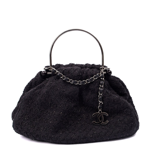 Picture of Chanel Top Handle Tweed Top Handle in Black, Fabric