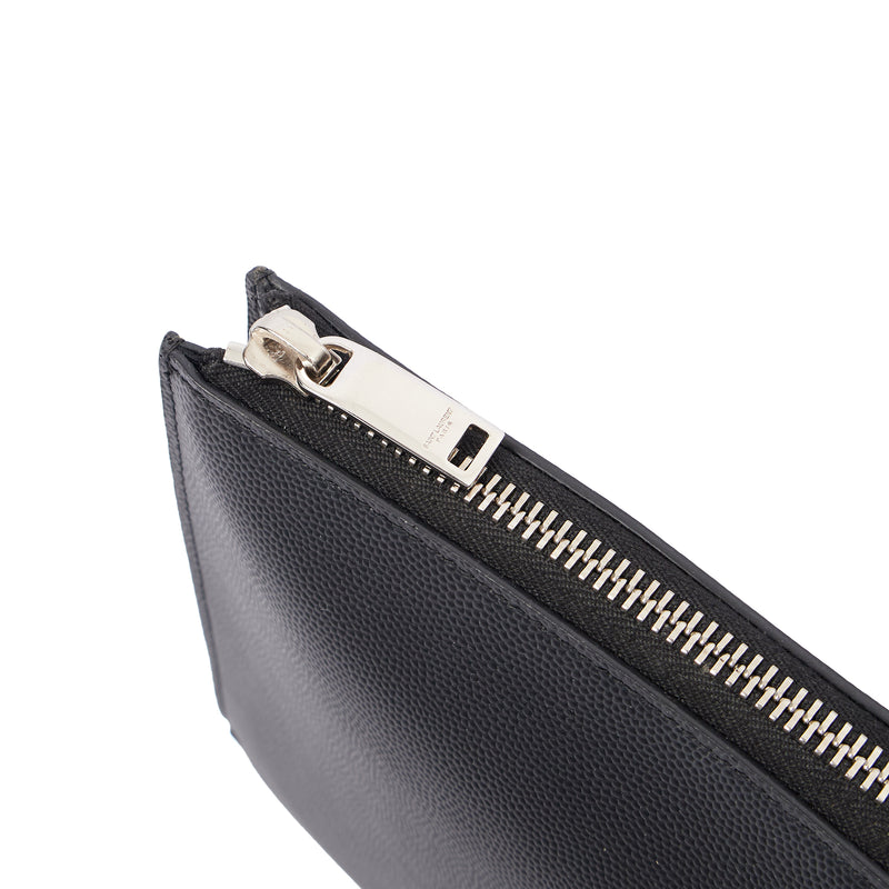 Picture of Saint Laurent Clutch Pouch in Black, Leather