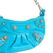Picture of Balenciaga Cross Body Le Cagole S in Blue, Exotic Effect Leather