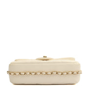 Picture of Chanel Cross Body Flap Bag in White, Lambskin Leather