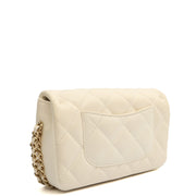 Picture of Chanel Cross Body Flap Bag in White, Lambskin Leather