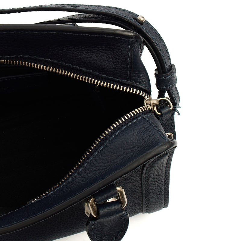 Picture of Alexander McQueen Cross Body Skull Bag - Small in Navy, Leather