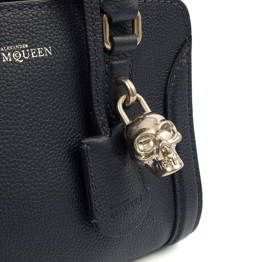 Picture of Alexander McQueen Cross Body Skull Bag - Small in Navy, Leather