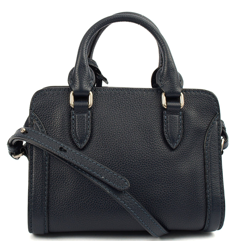 Picture of Alexander McQueen Cross Body Skull Bag - Small in Navy, Leather