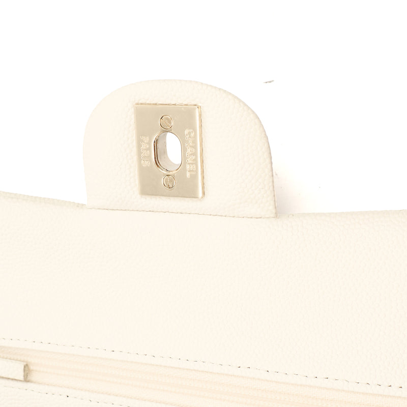 Picture of Chanel Shoulder Bag Classic Double Flap - Small in White, Caviar Leather