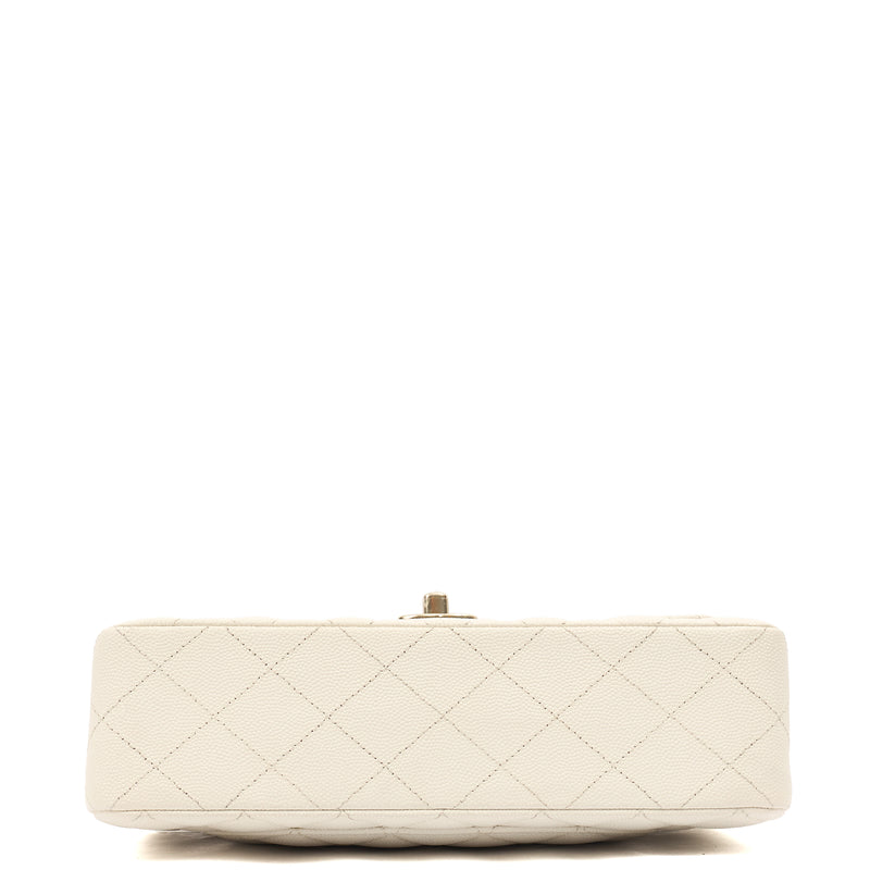 Picture of Chanel Shoulder Bag Classic Double Flap - Small in White, Caviar Leather