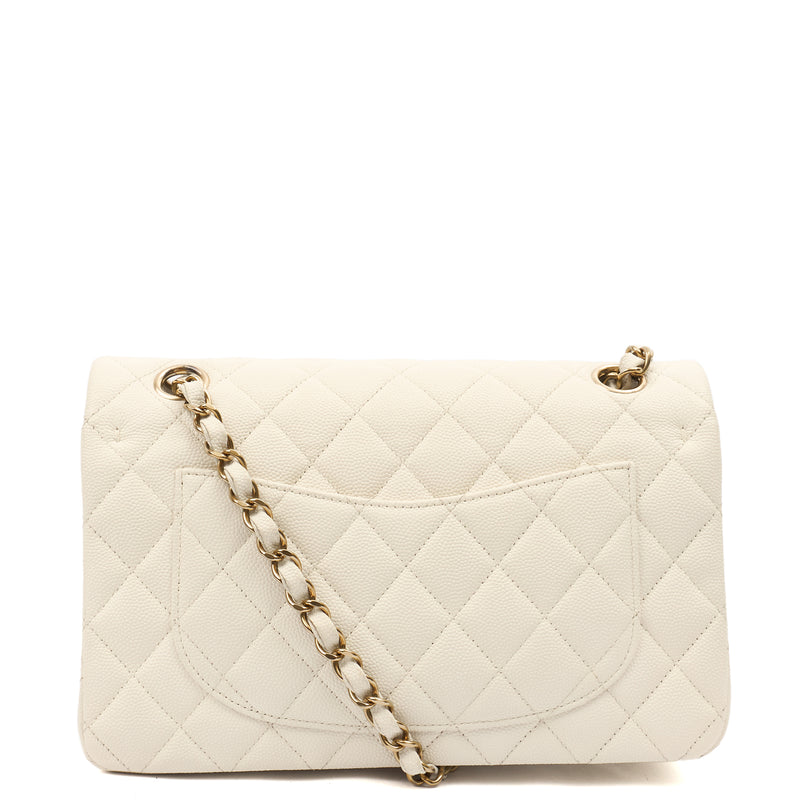 Picture of Chanel Shoulder Bag Classic Double Flap - Small in White, Caviar Leather
