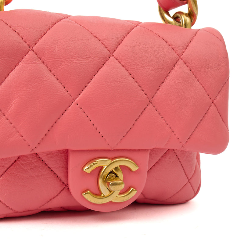 Picture of Chanel Cross Body Funky Town Flap Bag - Mini in Pink, Calfskin Leather