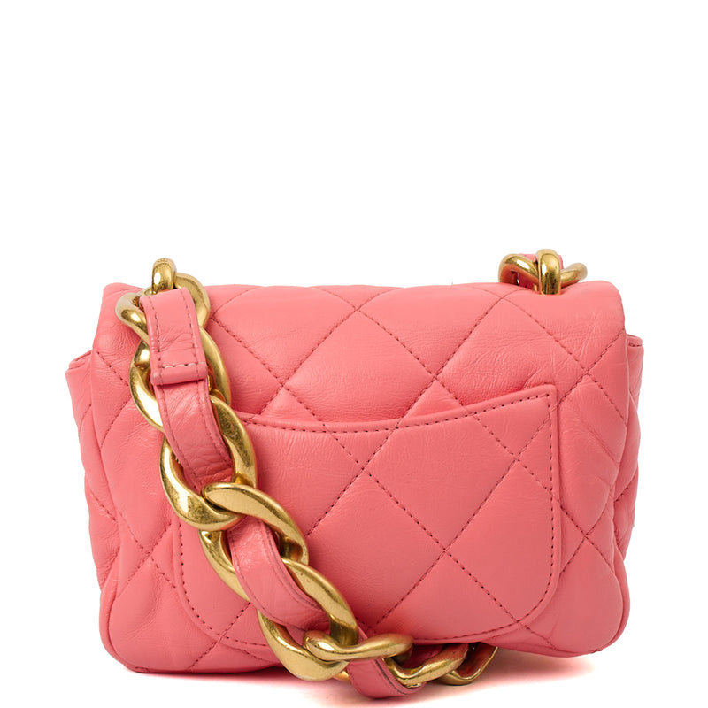 Picture of Chanel Cross Body Funky Town Flap Bag - Mini in Pink, Calfskin Leather