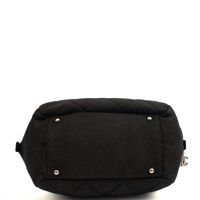 Picture of Chanel Top Handle Bowler in Black, Fabric