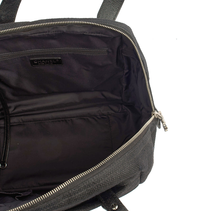 Picture of Chanel Top Handle Bowler in Black, Fabric