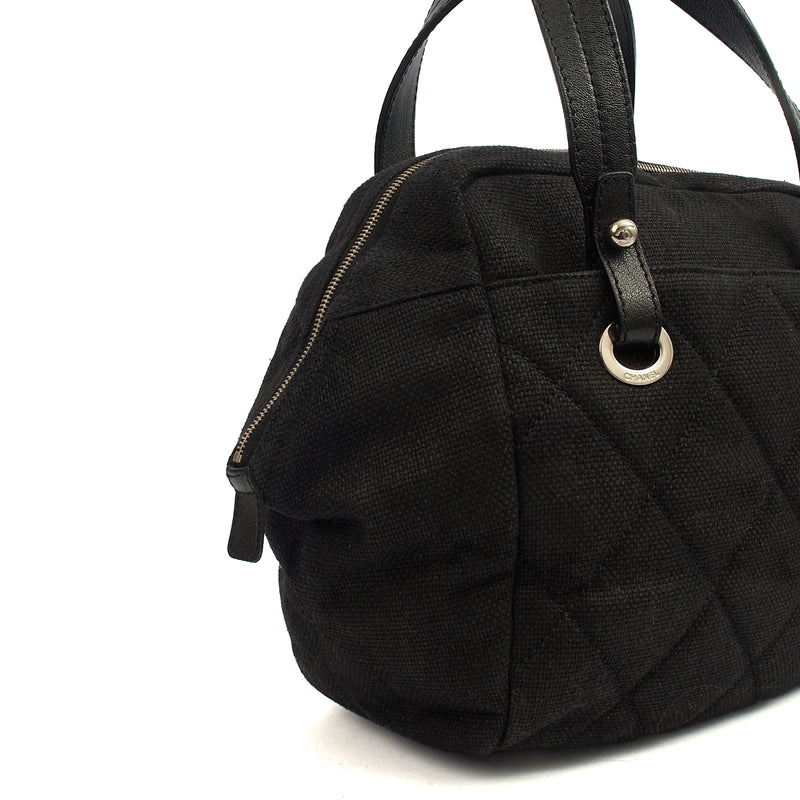 Picture of Chanel Top Handle Bowler in Black, Fabric