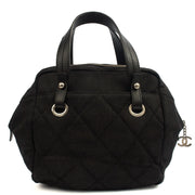 Picture of Chanel Top Handle Bowler in Black, Fabric