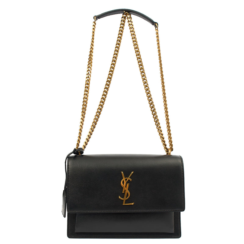 Picture of Saint Laurent Cross Body Sunset - Small in Black, Calfskin Leather