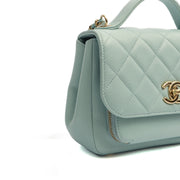 Picture of Chanel Top Handle Business Affinity Flap Bag in Blue, Caviar Leather