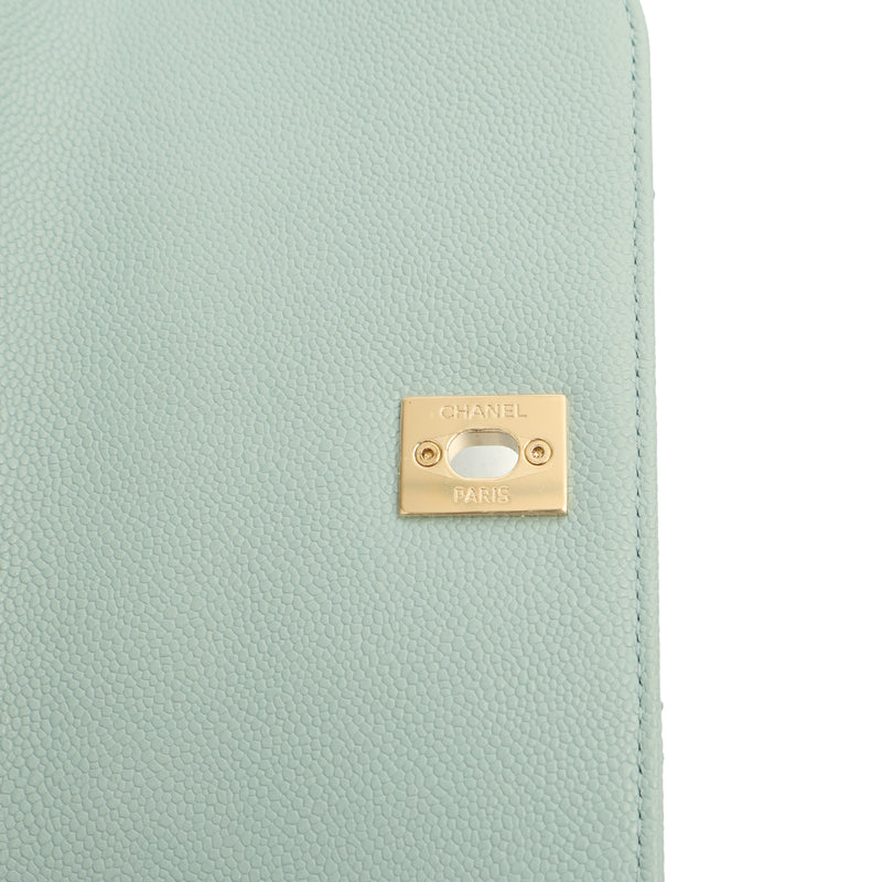 Picture of Chanel Top Handle Business Affinity Flap Bag in Blue, Caviar Leather