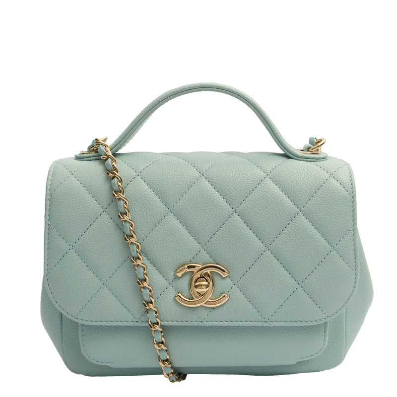 Picture of Chanel Top Handle Business Affinity Flap Bag in Blue, Caviar Leather