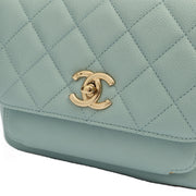 Picture of Chanel Top Handle Business Affinity Flap Bag in Blue, Caviar Leather