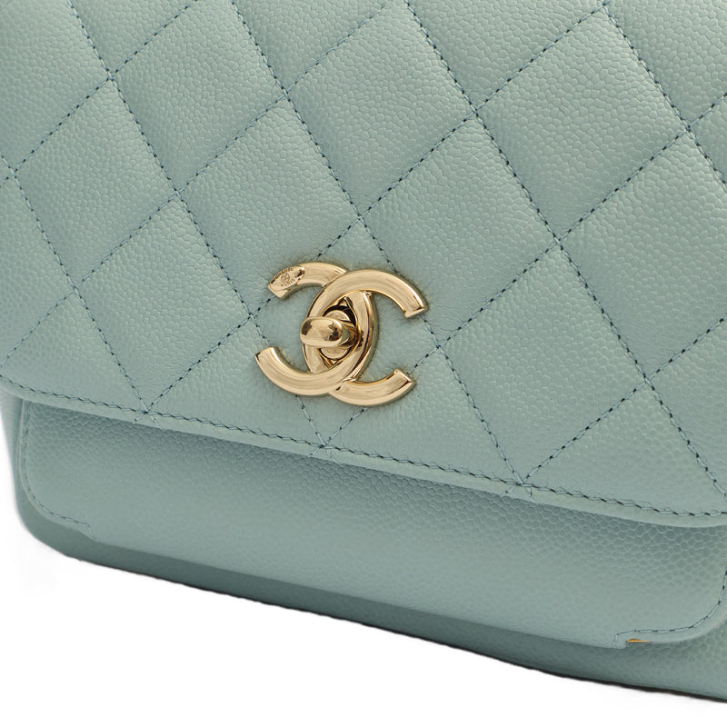 Picture of Chanel Top Handle Business Affinity Flap Bag in Blue, Caviar Leather