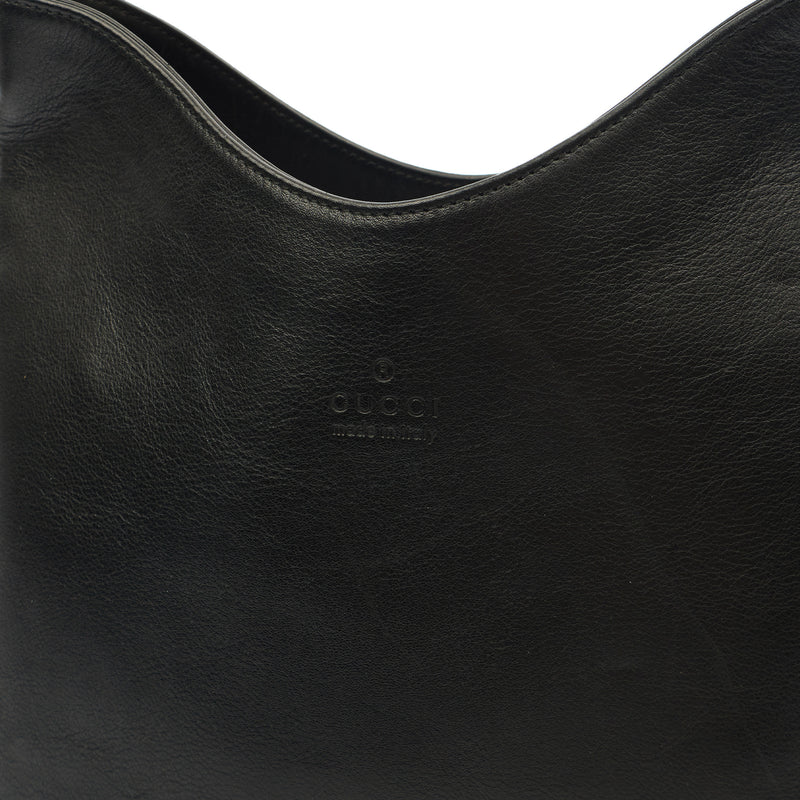 Gucci Tote Bamboo Shoulder in Black, Leather