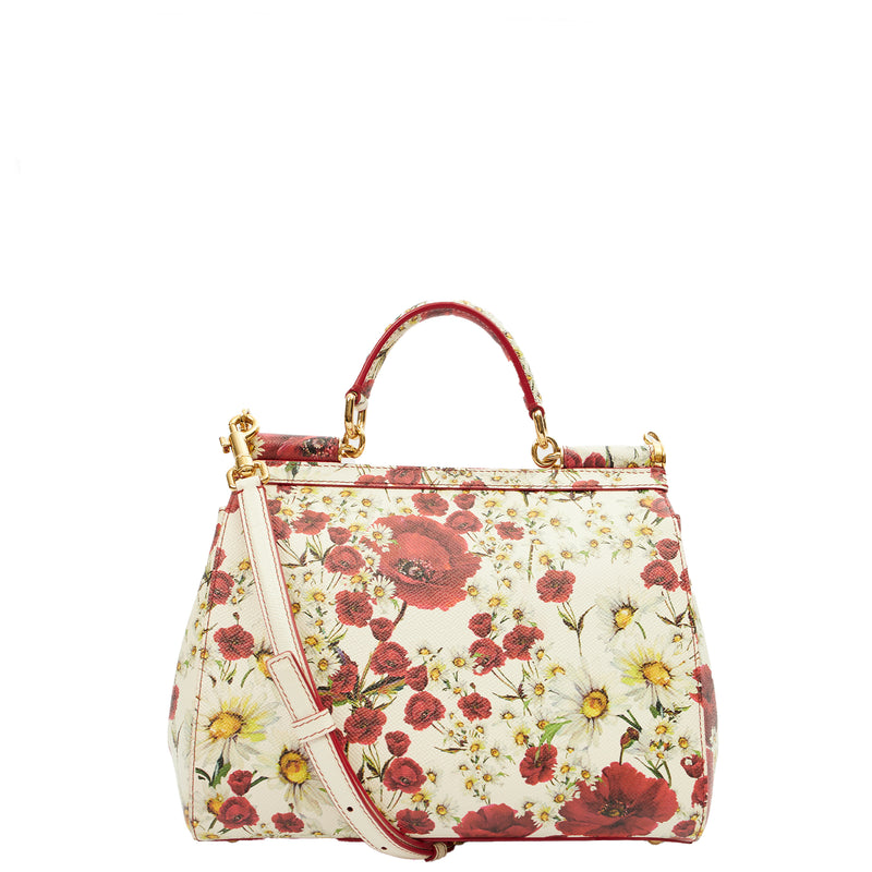 Picture of Dolce & Gabbana Top Handle Sicily in White, Leather