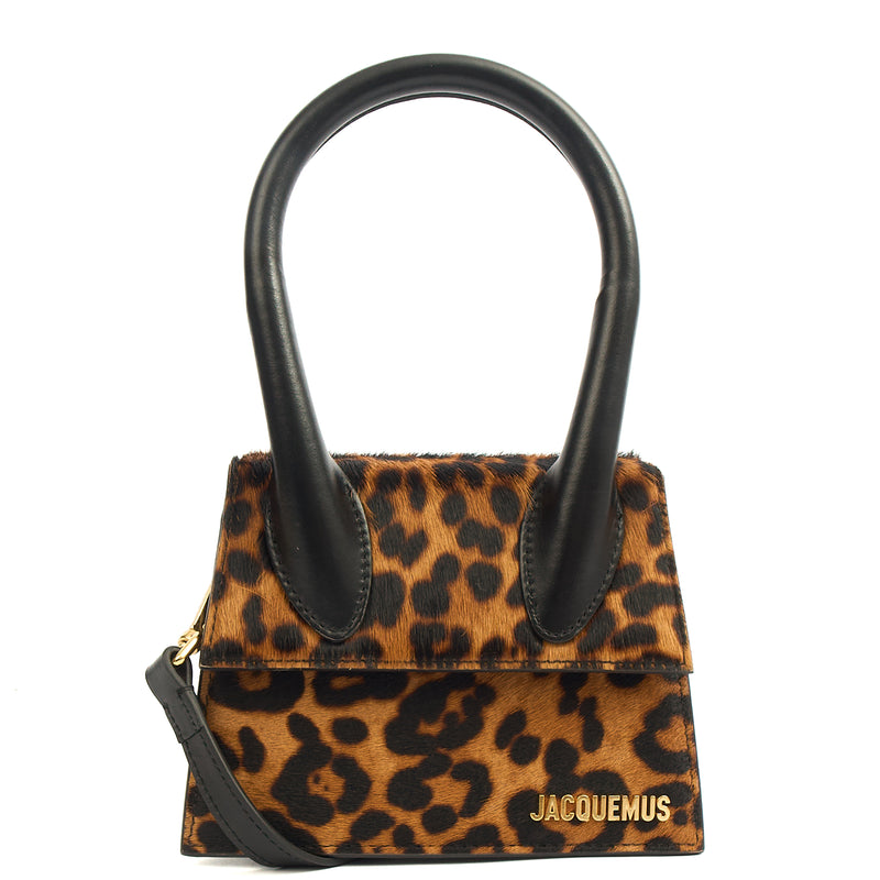 Picture of Jacquemus Top Handle Le Chiquito Moyen in Brown, Leather