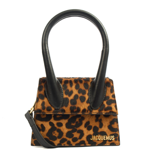 Picture of Jacquemus Top Handle Le Chiquito Moyen in Brown, Leather