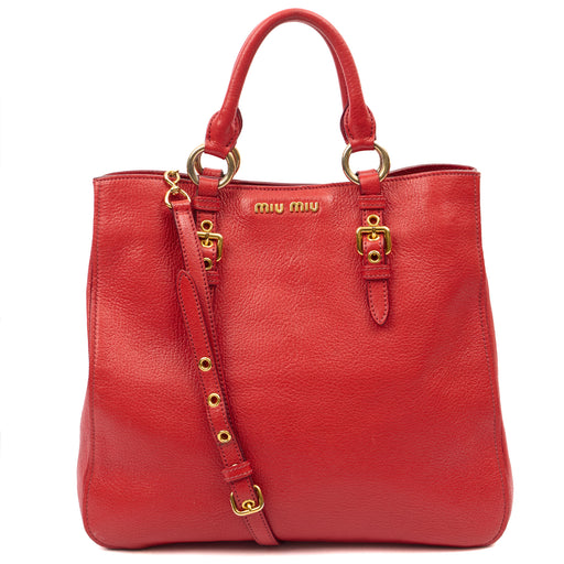 Picture of Miu Miu Shoulder Bag Tote in Red, Leather