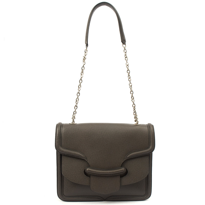 Picture of Alexander McQueen Shoulder Bag Heroine 21 in Grey, Leather